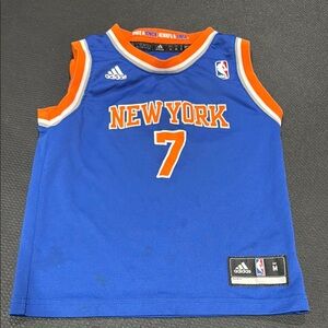 Adidas Blue and Orange Basketball Jersey